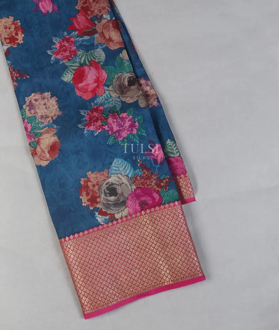 Blue Chaniya Silk Saree T556866-image