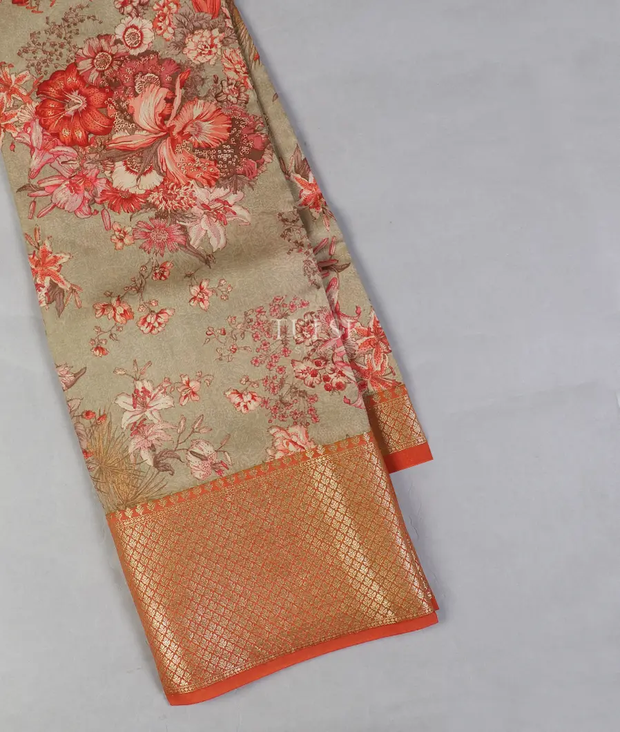 Beige Chaniya Silk Saree T556842-image