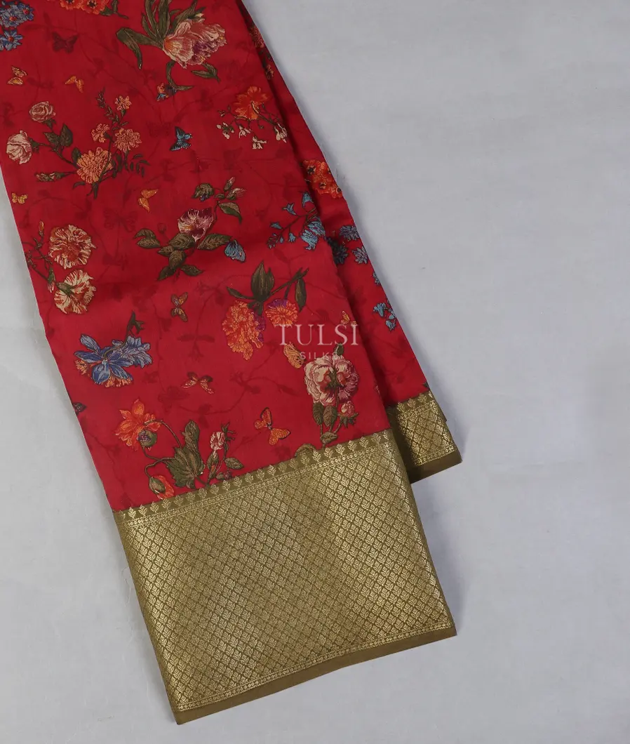 Maroon Chaniya Silk Saree T556837-image