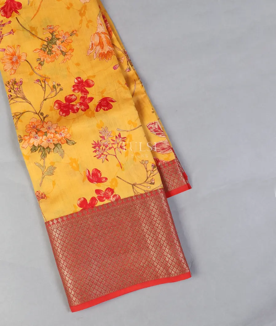 Yellow Chaniya Silk Saree T556855-image