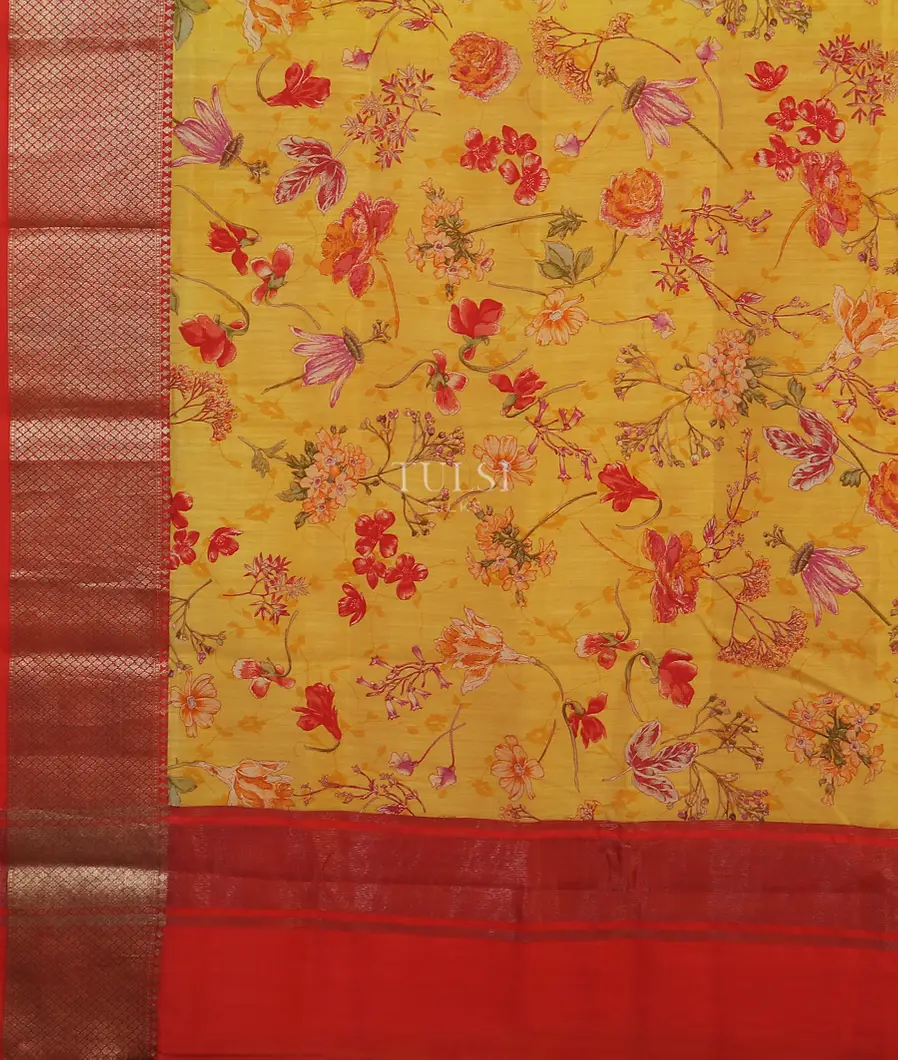 Yellow Chaniya Silk Saree T5568554