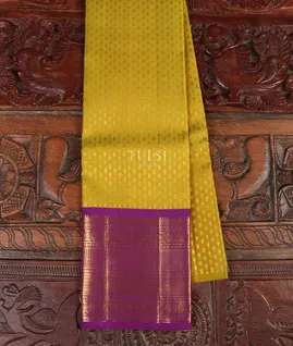 Yellowish Green Kanjivaram Silk Pavadai T5477961