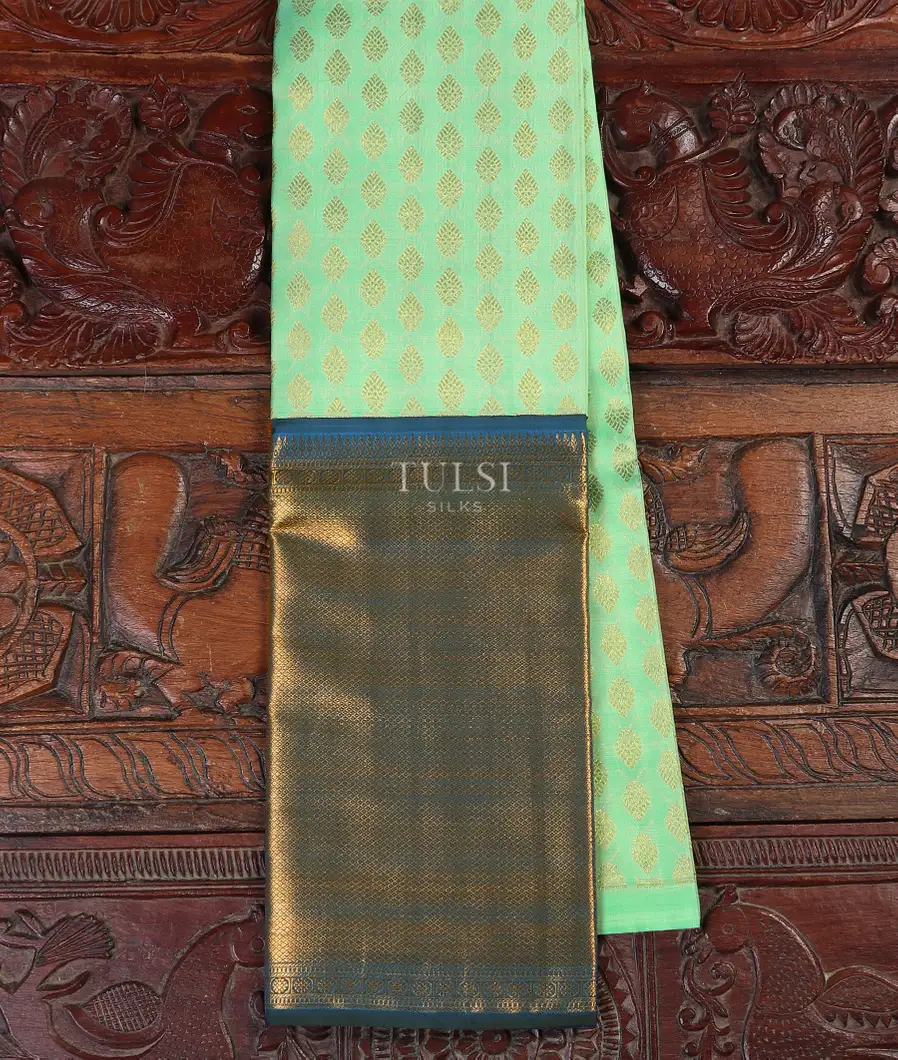 Green Kanjivaram Silk Pavadai T387242-image