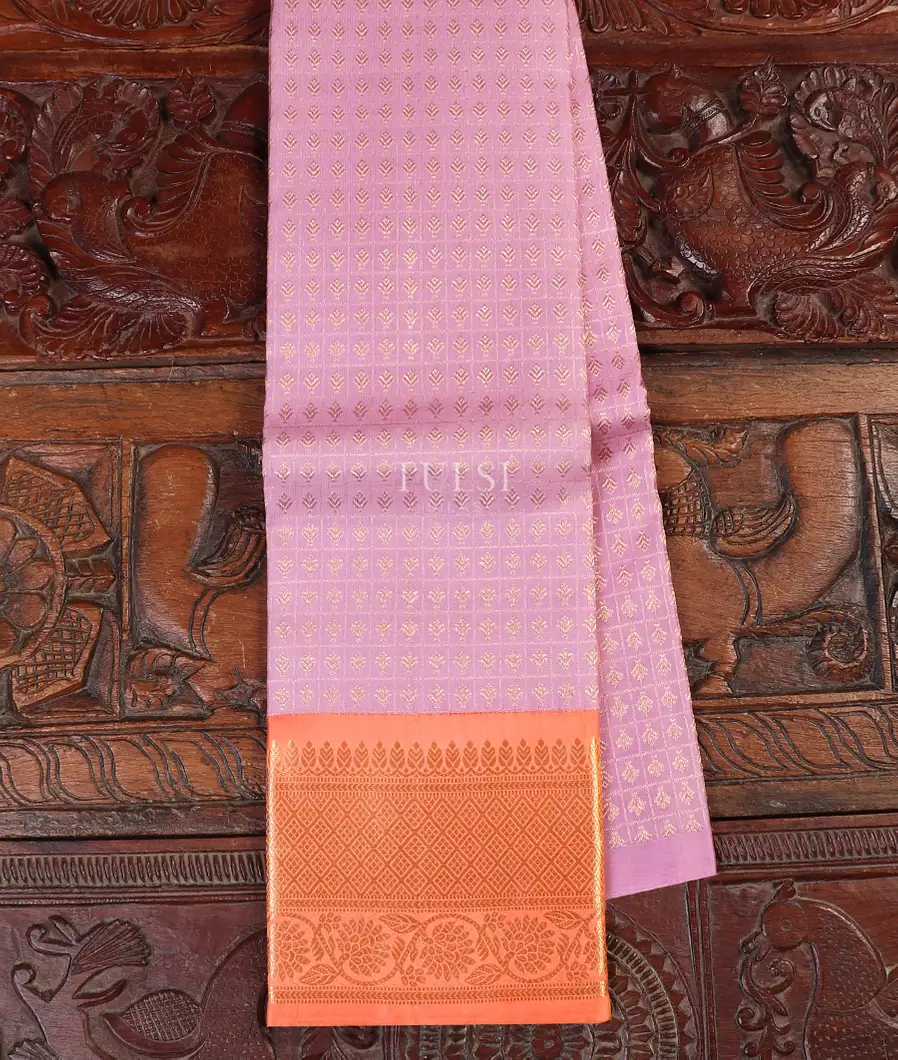 Lavender Kanjivaram Silk Pavadai T504207-image