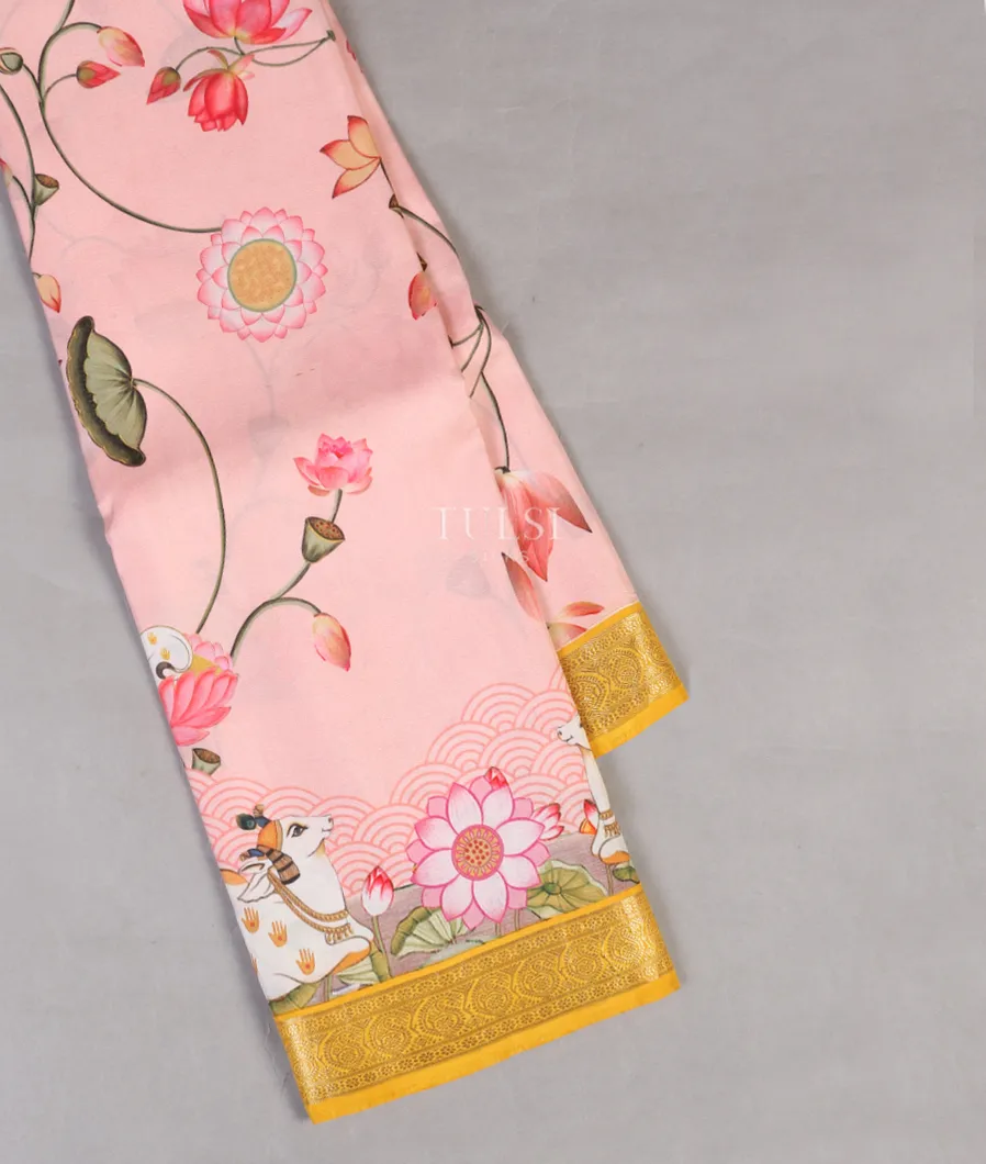 Pink Printed Kanjivaram Silk Saree T547034-image