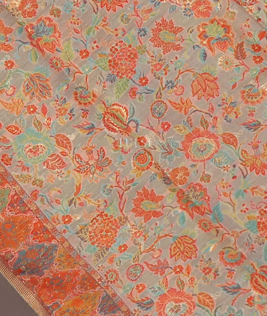 Off - White Kashmir Kani Silk Dupatta T556536-image
