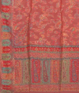 Pink Kashmir Kani Silk Dupatta T5565563