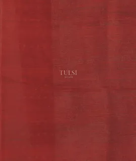 Red Tissue Organza Printed Saree T5410473