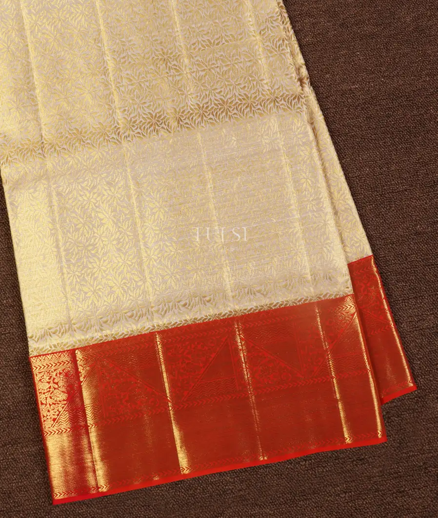 Off - White Tissue Kanjivaram Silk Saree T115879-image