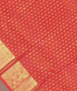 Pinkish Orange Kanjivaram Silk Dupatta T4593111