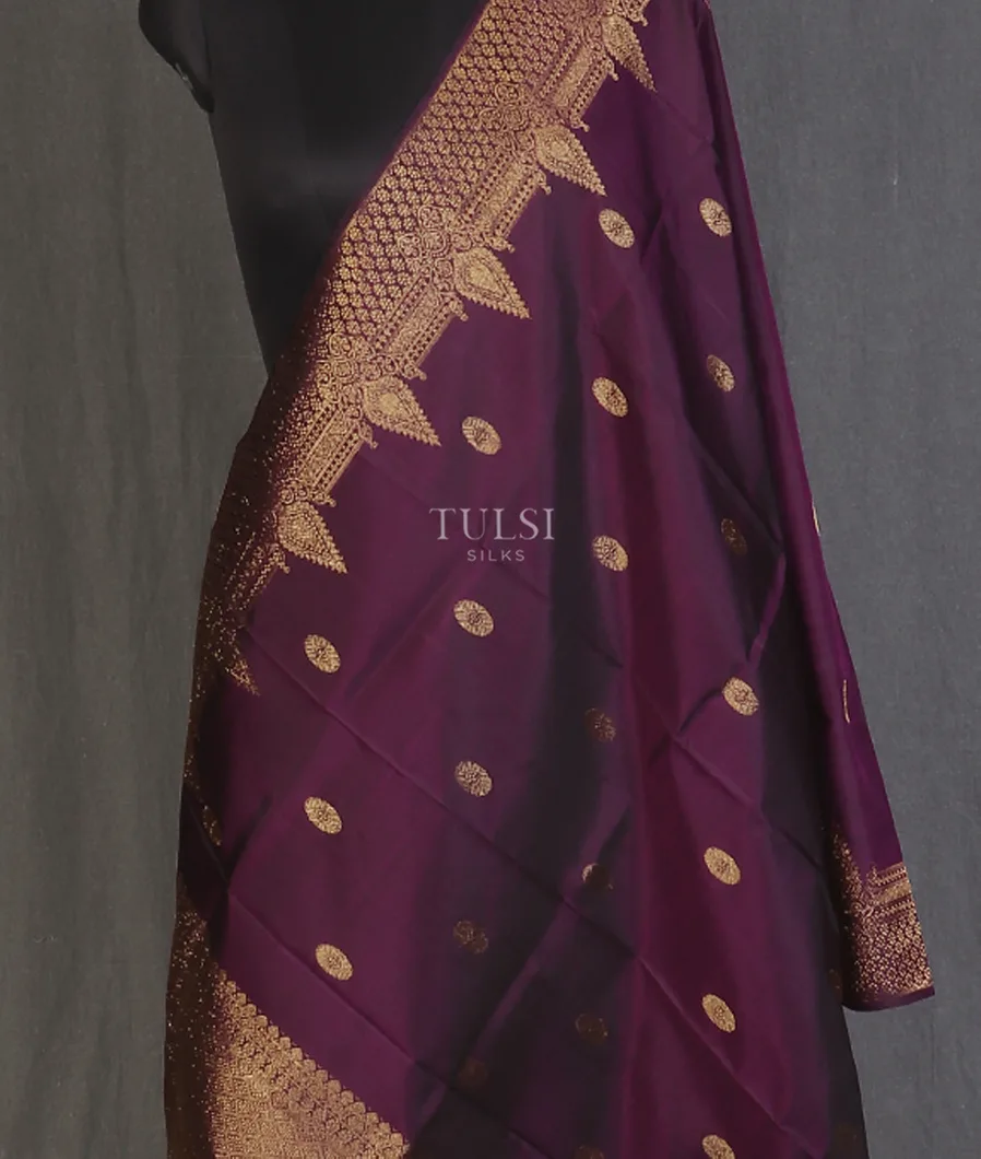 Purple Kanjivaram Silk Dupatta T490272-image