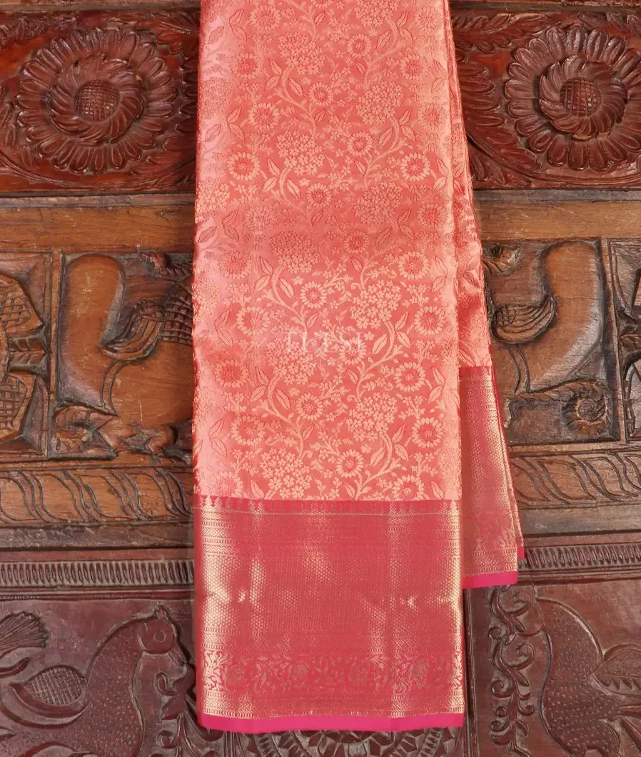 Peach Soft Silk Saree T541251-image