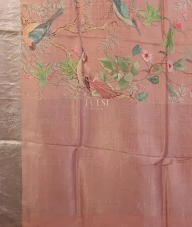 Pink Tussar Printed Saree T5350524