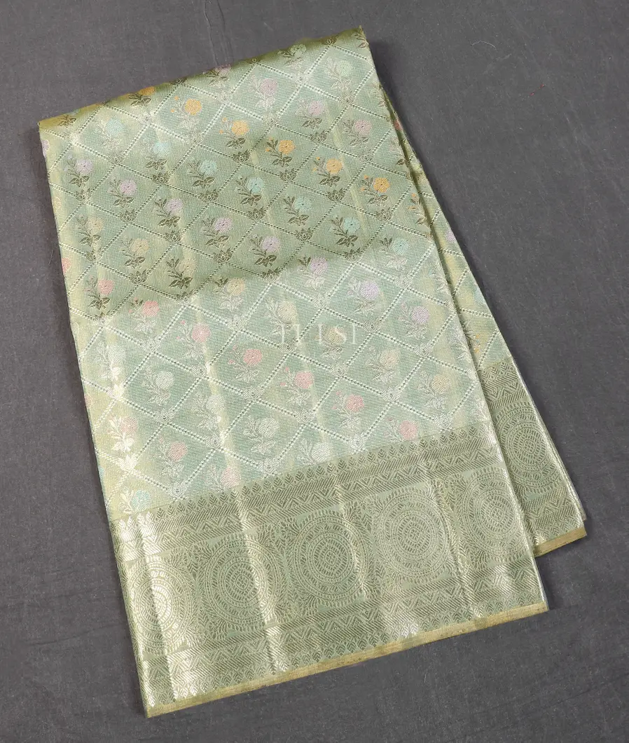Light Blue Tissue Kanjivaram Silk Saree T529496-image