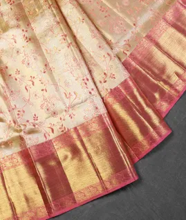 Light Pink Tissue Kanjivaram Silk Saree T5346862