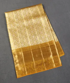 Yellow Tissue Kanjivaram Silk Saree T5356261