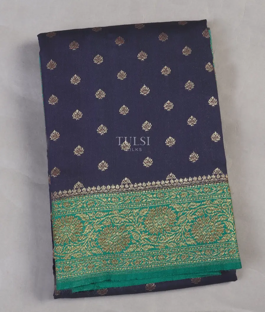Blue Banaras Tussar Saree T555885-image