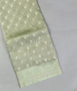 Green Banaras Tissue Organza Saree T5548331
