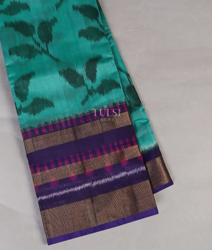 Blue Pochampalli Silk Cotton Saree T555570-image
