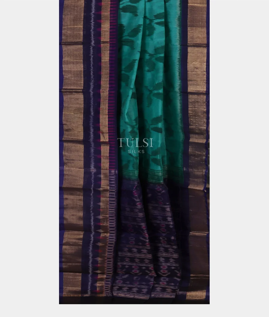 Blue Pochampalli Silk Cotton Saree T5555702