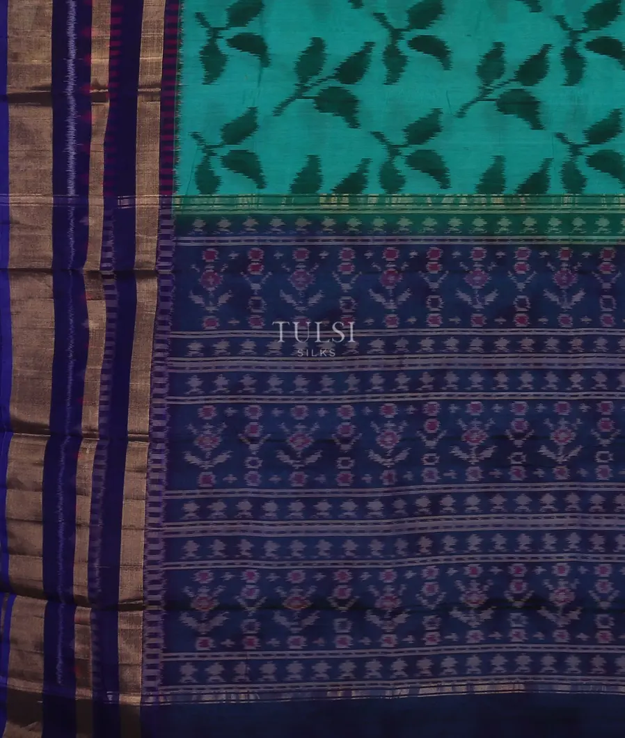 Blue Pochampalli Silk Cotton Saree T5555704