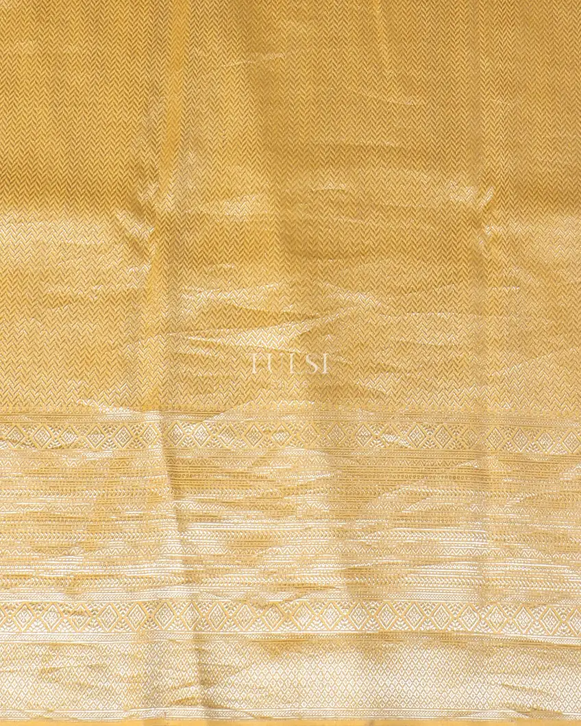 Yellow Printed Kanjivaram Silk Saree T5600003