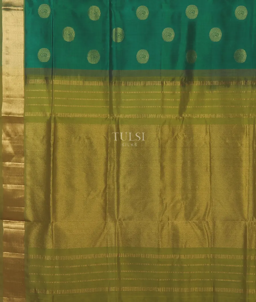 Green Silk Cotton Saree T5564264