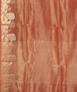 Red Woven Tissue Organza Saree T5530085
