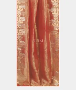 Pink Woven Tissue Organza Saree T5530102