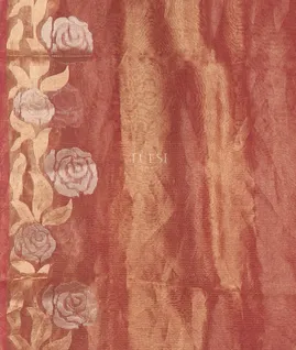 Pink Woven Tissue Organza Saree T5530103