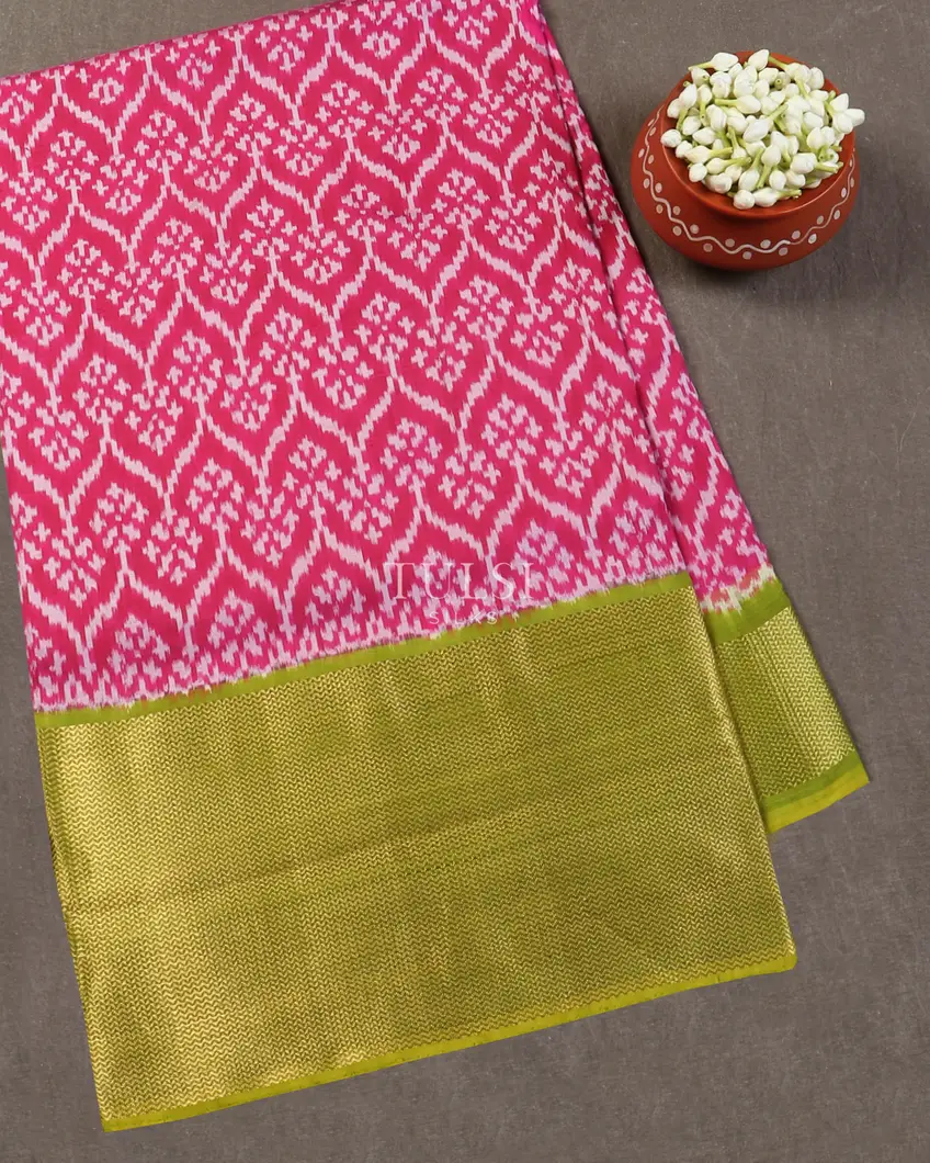 Purple Ikat Silk Saree T545239-image