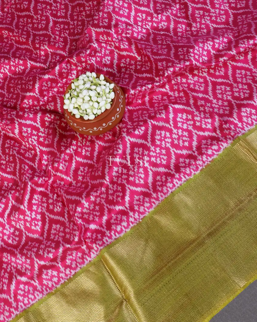 Purple Ikat Silk Saree T5452394