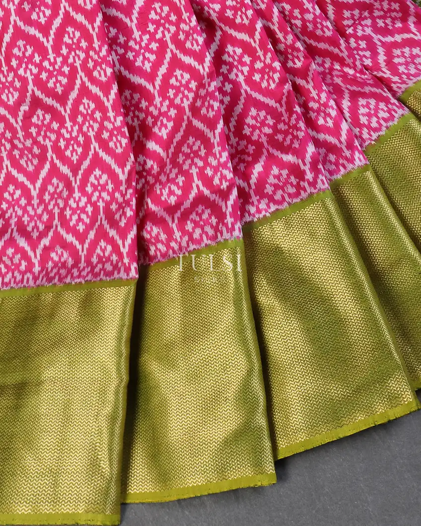 Purple Ikat Silk Saree T5452395