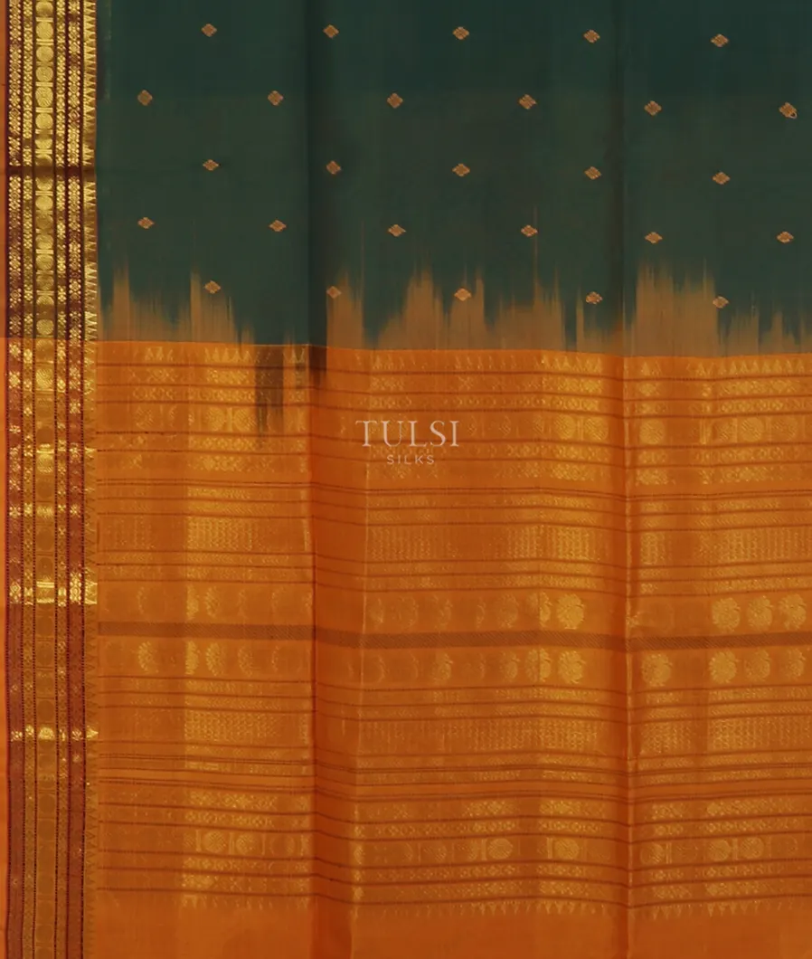 Green Silk Cotton Saree T5417894