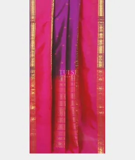 Purple Silk Cotton Saree T5605352