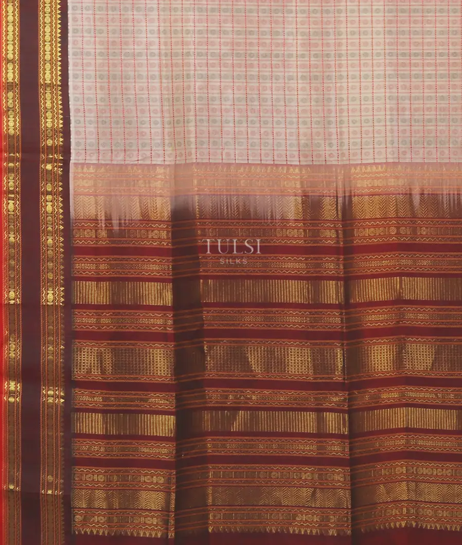 Off - White Silk Cotton Saree T5604604