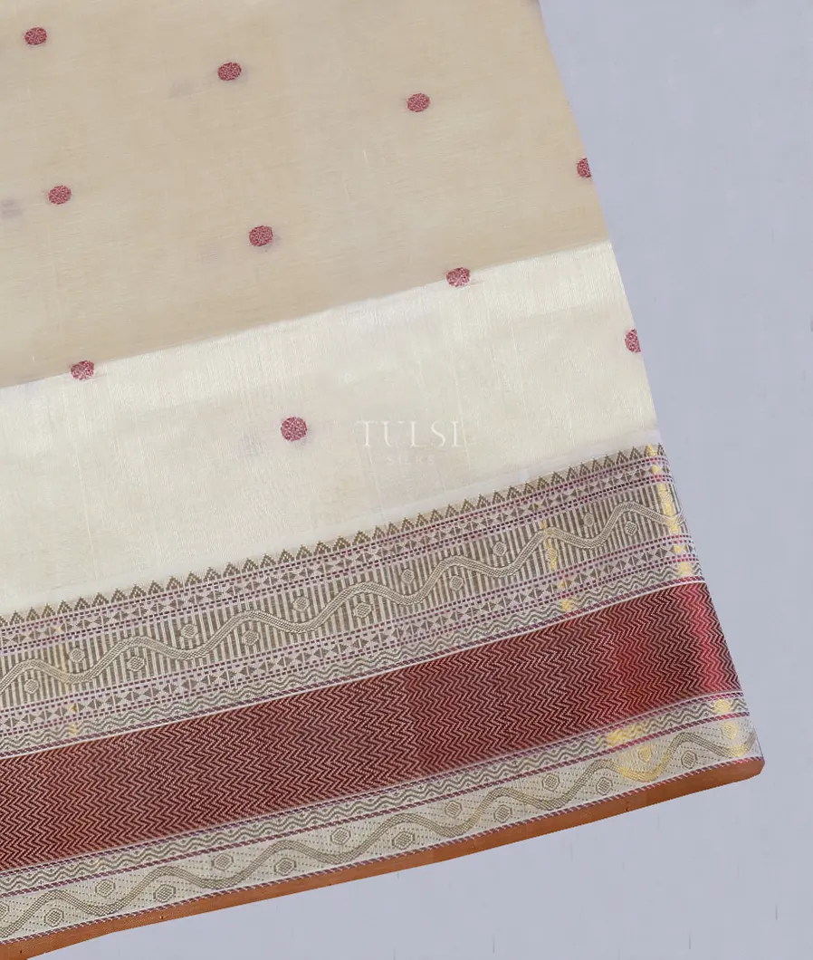 White Silk Cotton Saree T560541-image