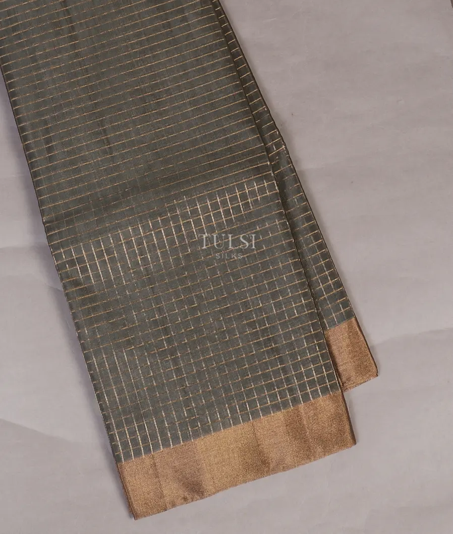 Grey Silk Cotton Saree T545939-image