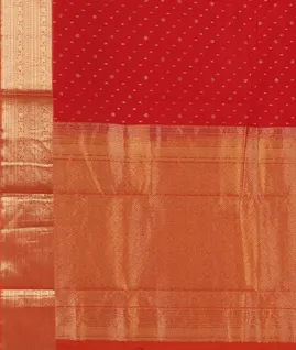 Red Silk Cotton Saree T5409024