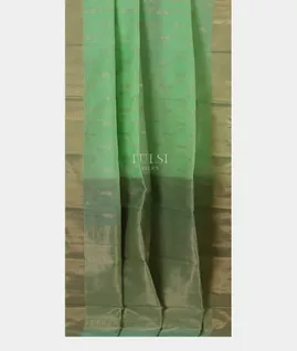 Green Silk Cotton Saree T5459342