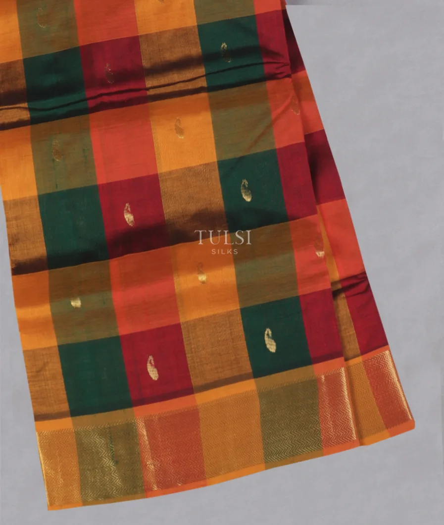 Multicolour Silk Cotton Saree T556435-image