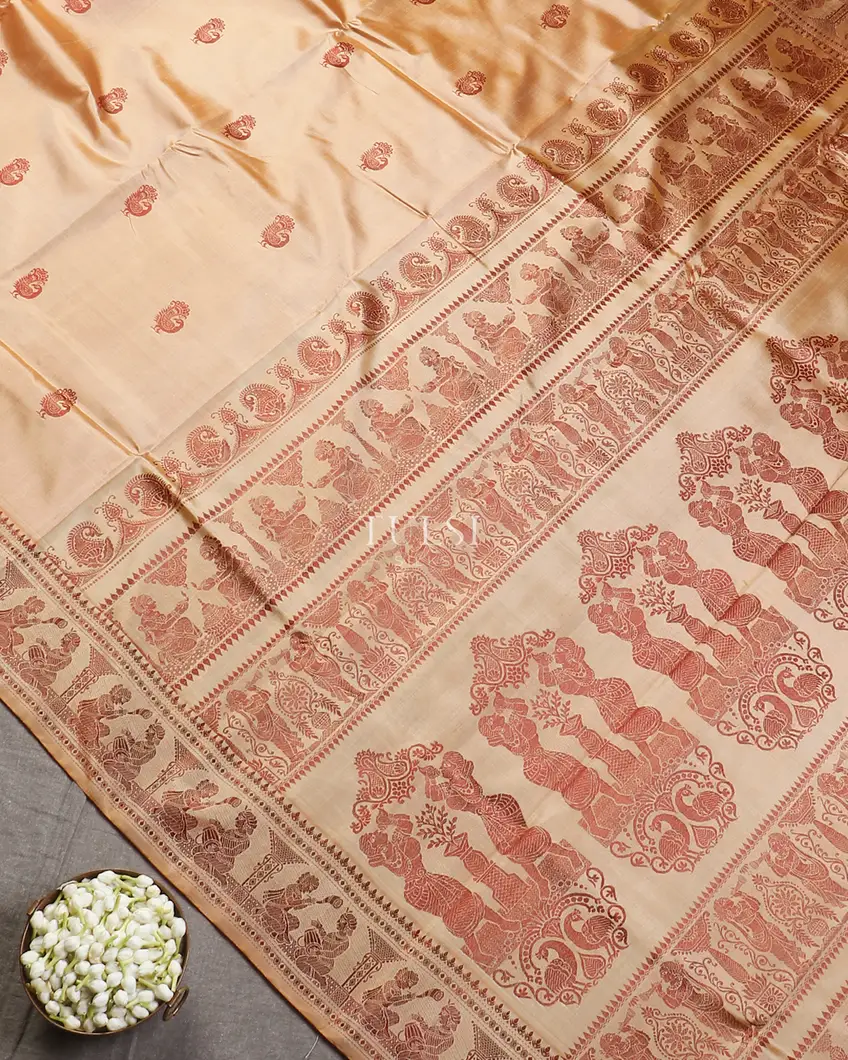 Beige Baluchari Silk Saree T5130872