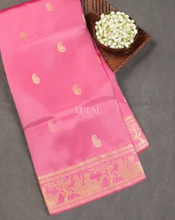 Pink Baluchari Silk Saree T5130881