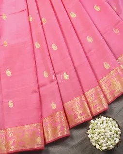 Pink Baluchari Silk Saree T5130884