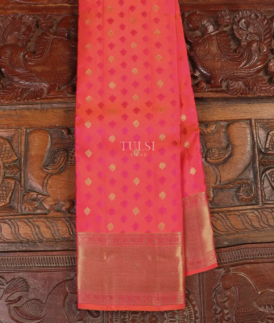 Pinkish Orange Soft Silk Saree T535699-image