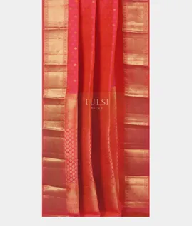 Pinkish Orange Soft Silk Saree T5356992