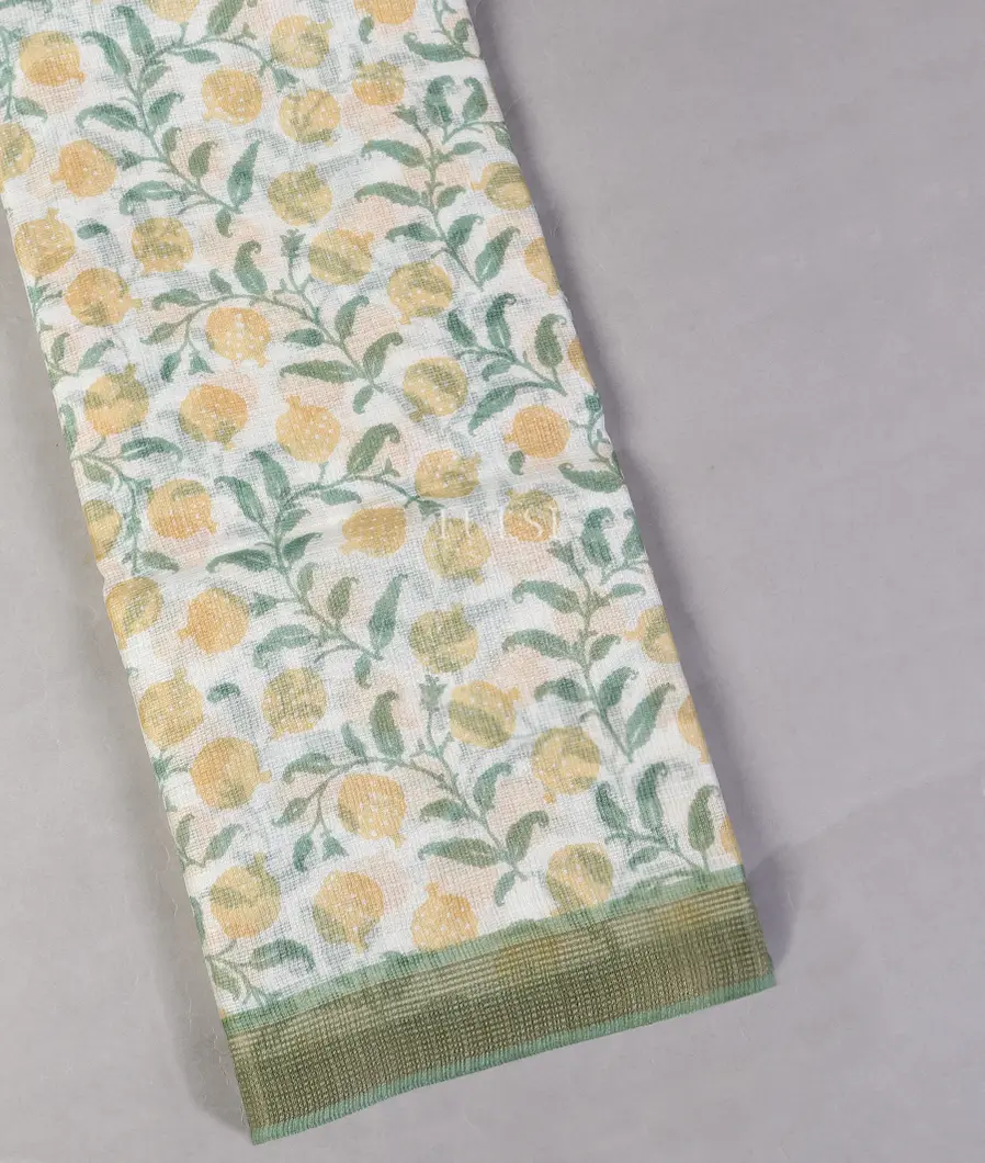 White Kota Cotton Saree T557257-image