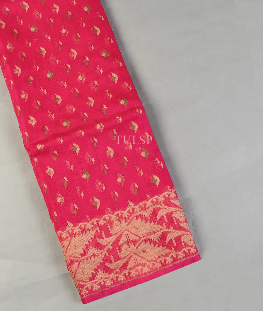 Magenta Dhakai Cotton Saree T543534-image