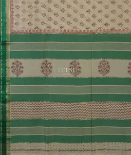 Grey Maheshwari Printed Cotton Saree T5616584