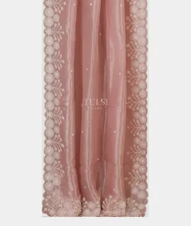 Pink Kora Tissue Organza Embroidery Saree T5541582